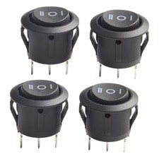 Convenient and Reliable 4 Momentary Boat Rocker Switches 3 Pin 3 Position
