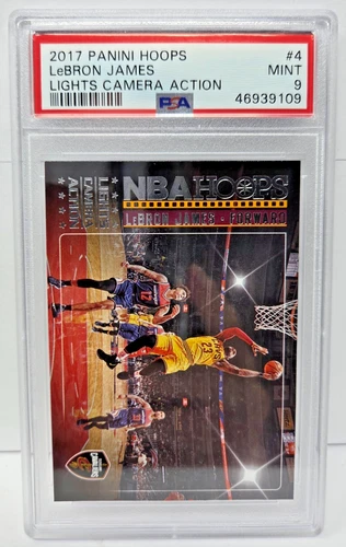 2017 Hoops Lights Camera Action LEBRON JAMES Basketball Card PSA 9 MINT (Pop 11)