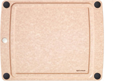 All-In-One Cutting Board with Non-Slip Feet and Juice Groove, 14.5" × 11.25", Na