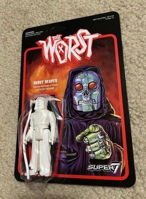 Robot Reaper The Worst WHITE 3.75'' SUPER 7 ReAction MOC NEW prototype new