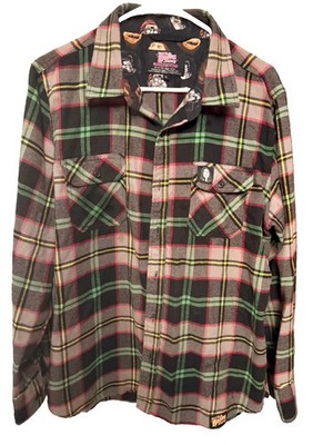 Y2K Middle Of Beyond Flannel Shirt Bill & Ted's Bogus Journey Vintage size L