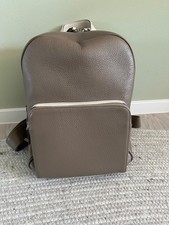 Pini Parma Taupe leather backpack Rücksack -...