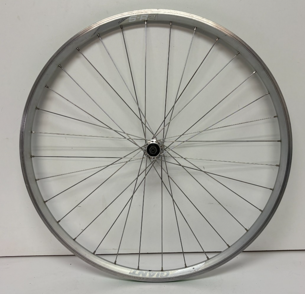 アルミホイール GIANT 700C Giant S-R2 32-Spoke Silver Aluminum 622x15/700C QR 700C Road Bike