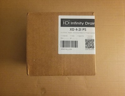 Infinity Drain 4-2I PS 4'' x 4'' Premium Center Drain Kit, Polished Stainless