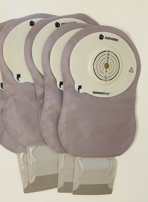 4 Convatec 423652 Esteem Body Light Convex Drainable Pouches w/Filter, No Box