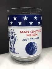 Vintage Apollo 11 Cup First Man on The Moon Landing 1969 Drinking Glass Libby