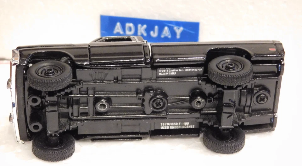 M2 Machines ~ 1970 Ford F-100 Custom 4x4 ~ Black Pickup Truck ~ Diecast ~ 1:64 - Image 4 of 4