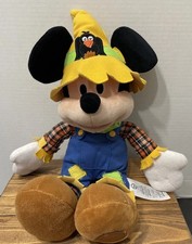 Mickey Mouse 16 Inch Fall Scarecrow Plush Toy Disney Store