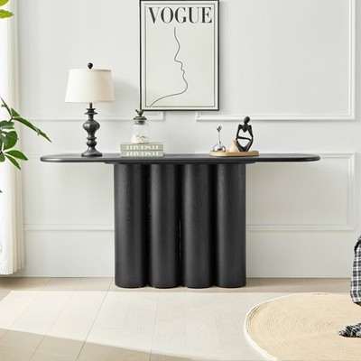 66.93'' Modern Console Table for Entryway with Unique cylinders Legs Design