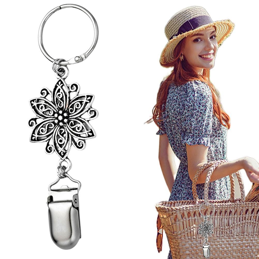 Pocket Hat Clip For Travel Cap Retainer Clips Metal Flower Handbag Duckbill