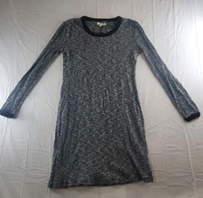 Madewell Sweater Dress Women's Size Small Gray Black Long Sleeve Ribbed S