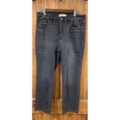 Flying Monkey Straight Leg Jeans Women 32P Black Excellent Raw Hem
