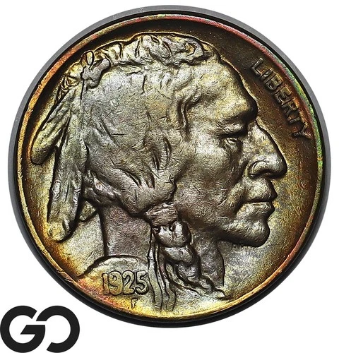 1925 Buffalo Nickel, Nice Color, Gem BU++