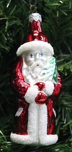 12 Vintage Polish Christmas Ornaments Frosted Mica Stripes