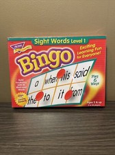 TREND - Sight Words Bingo Homeschool Aid Learn to Read - Level 1 Ages 5  up