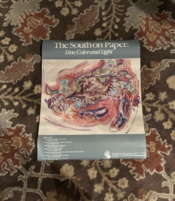 Vintage exhibition poster for The South on Paper: Line, Color, and Light