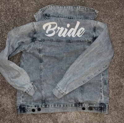 Show Me Your Mumu Dover Denim Jean Bride Jacket Bachelorette Size XS Oversized 