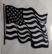 Patriotic American Flag Decal, Choose Size, Choose Color, Car, Home, Crafting