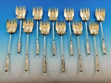 Isis by Gorham Sterling Silver Flatware Set of 12 Terrapin Forks GW BC 6 1/4"