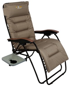 Oztrail Sun Lounge Brampton Padded Chair With Side Table Reclining Arm Rrp 229 Ebay