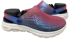 Skechers Women's Go Walk 5 Comfort Slip On Clogs Blue/Pink Size:7 #111297 101Y