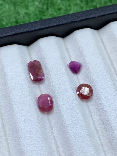 Natürlicher Rubin geschliffener Stein 4 Stck. Lot lose Edelsteine aus Afghanistan 5,00 Karat - Bild 7 von 7