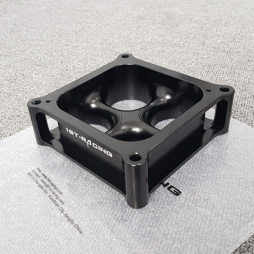 2'' Aluminum 4 Port Super Sucker Carby Spacer For 4500 Series Carburetor Black - Bild 3 von 7
