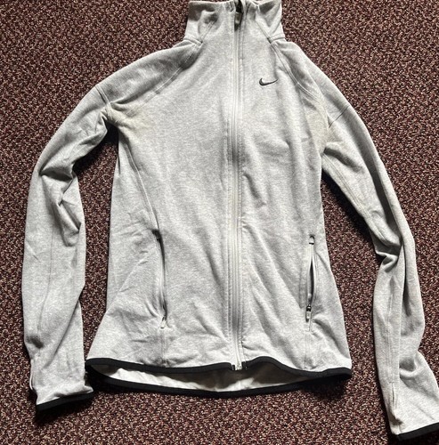 Nike Women’s DRI-FIT full Zip Running Small Gray - Picture 3 of 3