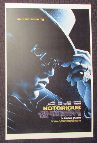 NOTORIOUS 11x17" Mini Movie Poster VF- 7.5 Jamal Woolard