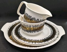 CROWN DEVON GOLDEN NILE PLATES, MILK, SUGAR, COLIN MELBOURNE MEMPHIS WARE RARE