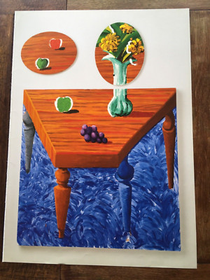 David Hockney: Auszugsseite aus dem größeren Buch (Stillleben)