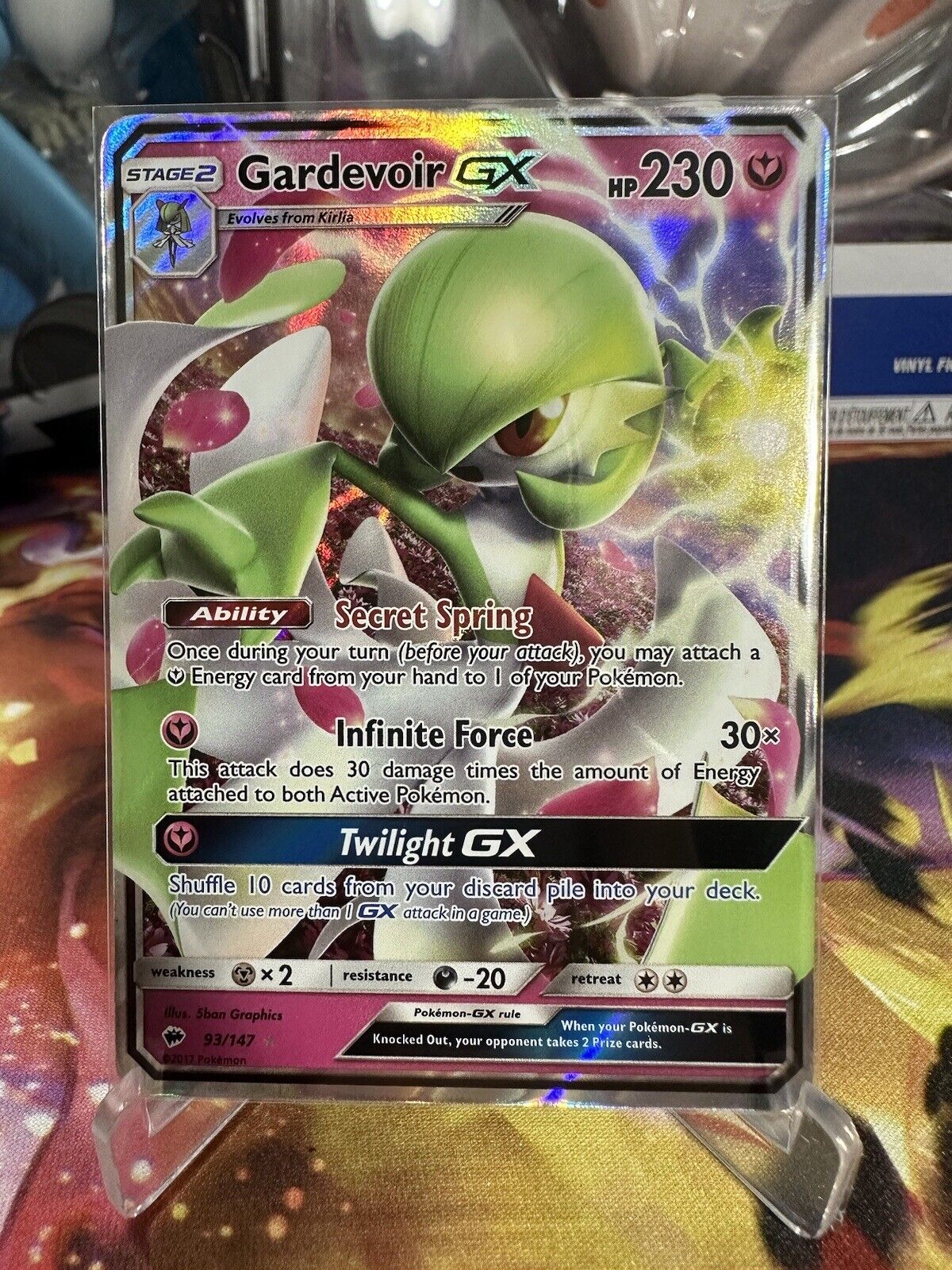 Gardevoir GX UR 2017 Pokemon Sun and Moon Burning Shadows #93 (BGS