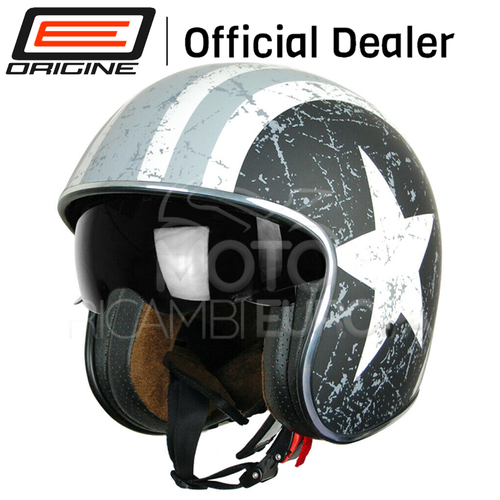 Casco Jet sprint tipo BANDIT Vintage Custom Origine Sprint Rebel star grey  matt | eBay