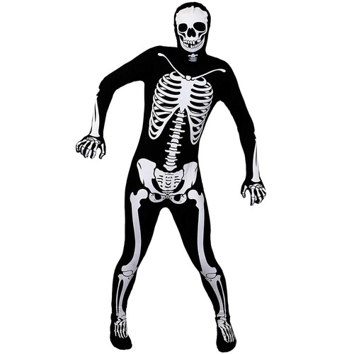 HALLOWEEN SKIN SUIT ADULT MENS FANCY DRESS COSTUME SKELETON ZOMBIE SKINSUIT - Picture 11 of 11