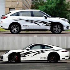 Pair Car Sticker Car Body Side Door Auto Vinyl Sticker Racing Decoration Decals