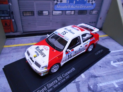 Ford Sierra Cosworth RS Rallye 1987 Sainz Tour de Corse Marlbo Minichamps 1:43 - Imagen 6 de 7