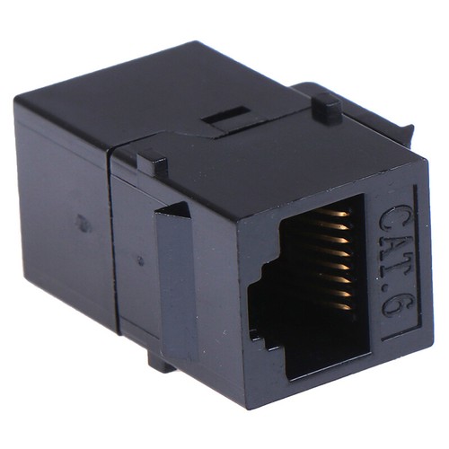 RJ45 Female to UTP Cat5e CAT6 Keystone Jack Inline Coupler Connector AdapteY _ou - Afbeelding 10 van 12