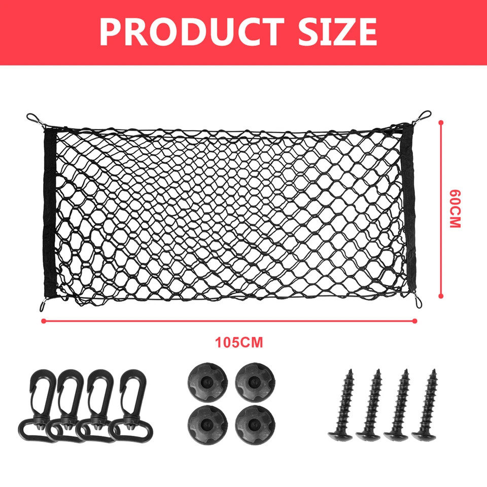 Red de carga de malla organizadores de maletero premium estilo sobre para Acura TLX 2015-2023 Foto 4 de 4