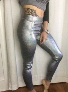Victoria's Secret Silver Iridescent Leggings, VERY RARE! NWOT XS | eBay