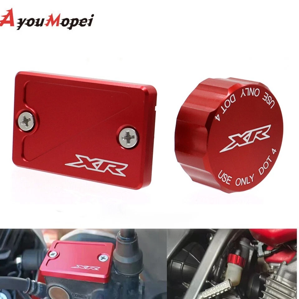 Front Rear Brake Reservoir Cover For Honda XR650L 1993-2022 TRX400EX 1999-2006 - Image 2 of 4