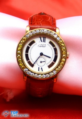 cartier watch sapphire