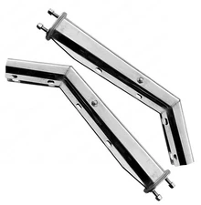 QSC Stainless Steel Angled Spring Loaded Mud Flap Hanger Pair 2.5" Bolt Pattern