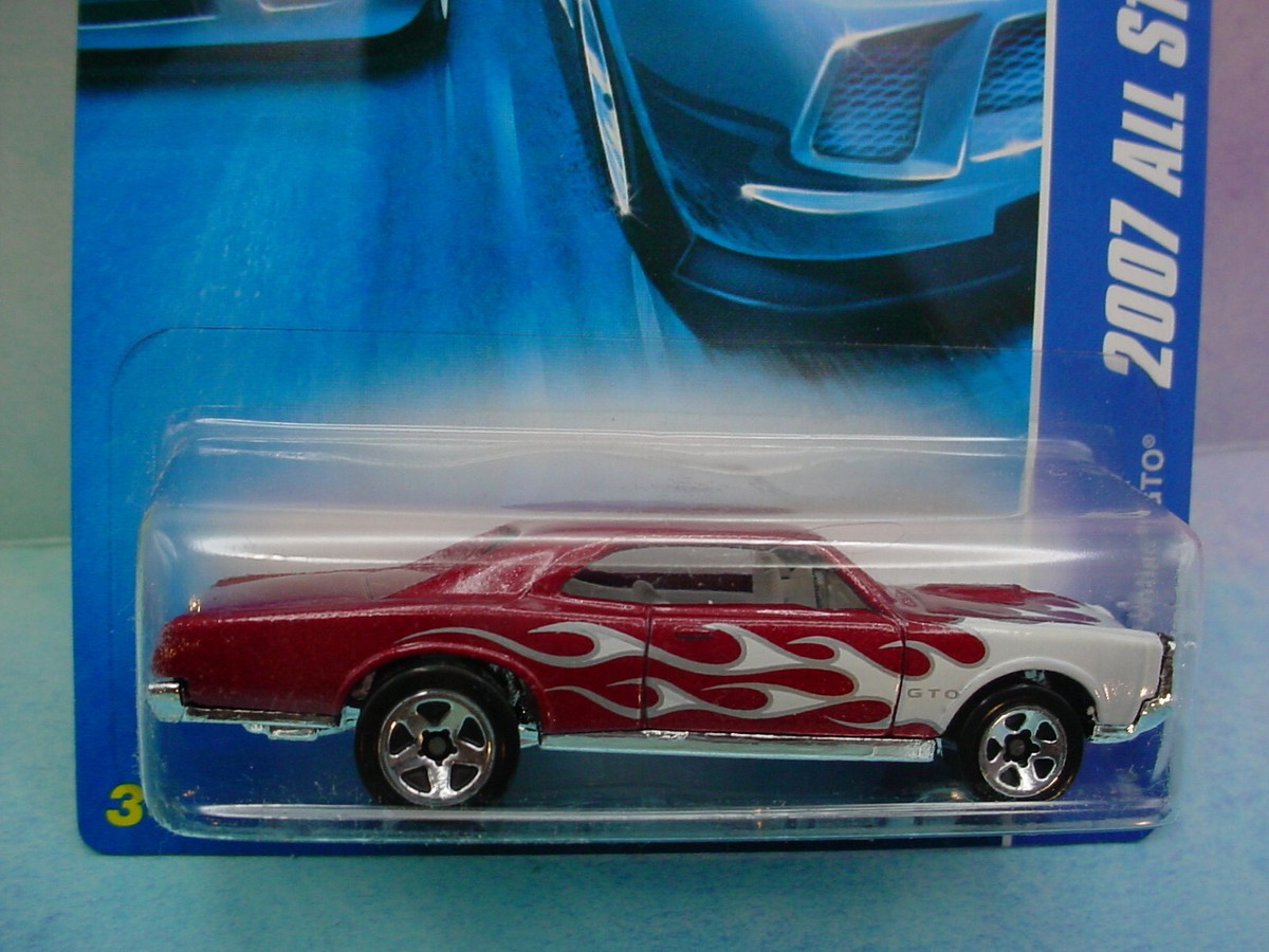 2007 Hot Wheels '67 PONTIAC GTO #137☆red/flames;5sp☆All Stars