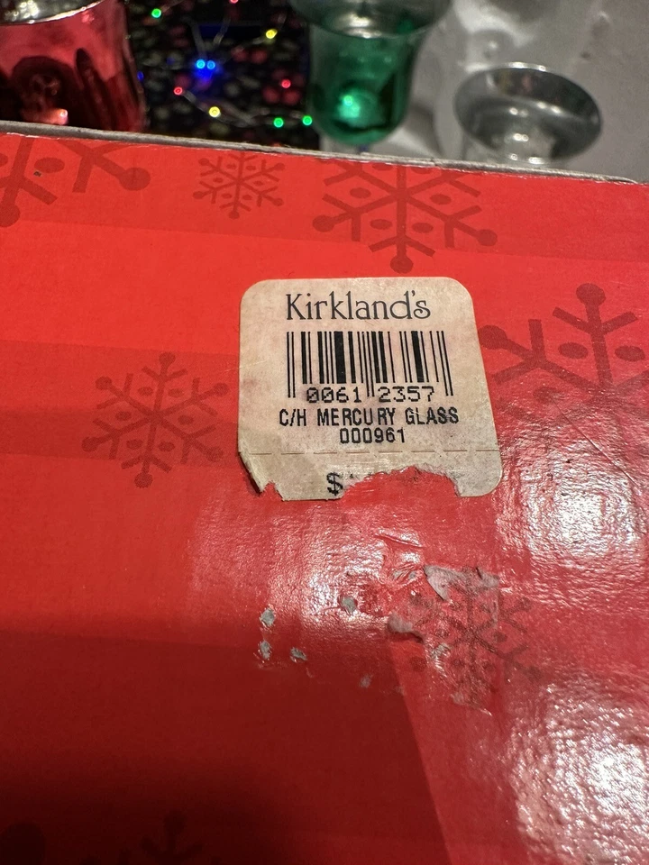 Candelabros votivos vintage de vidrio de mercurio luz de té Navidad ¡Precioso! *Leer Foto 2 de 4