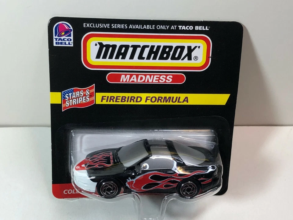 MATCHBOX MADNESS TACO BELL ПОЛНЫЙ НАБОР ИЗ 4 РЕКЛАМНЫХ АКЦИЙ США НА БЛИСТЕРНОЙ КАРТОЧКЕ 1998 - Изображение 2 из 4