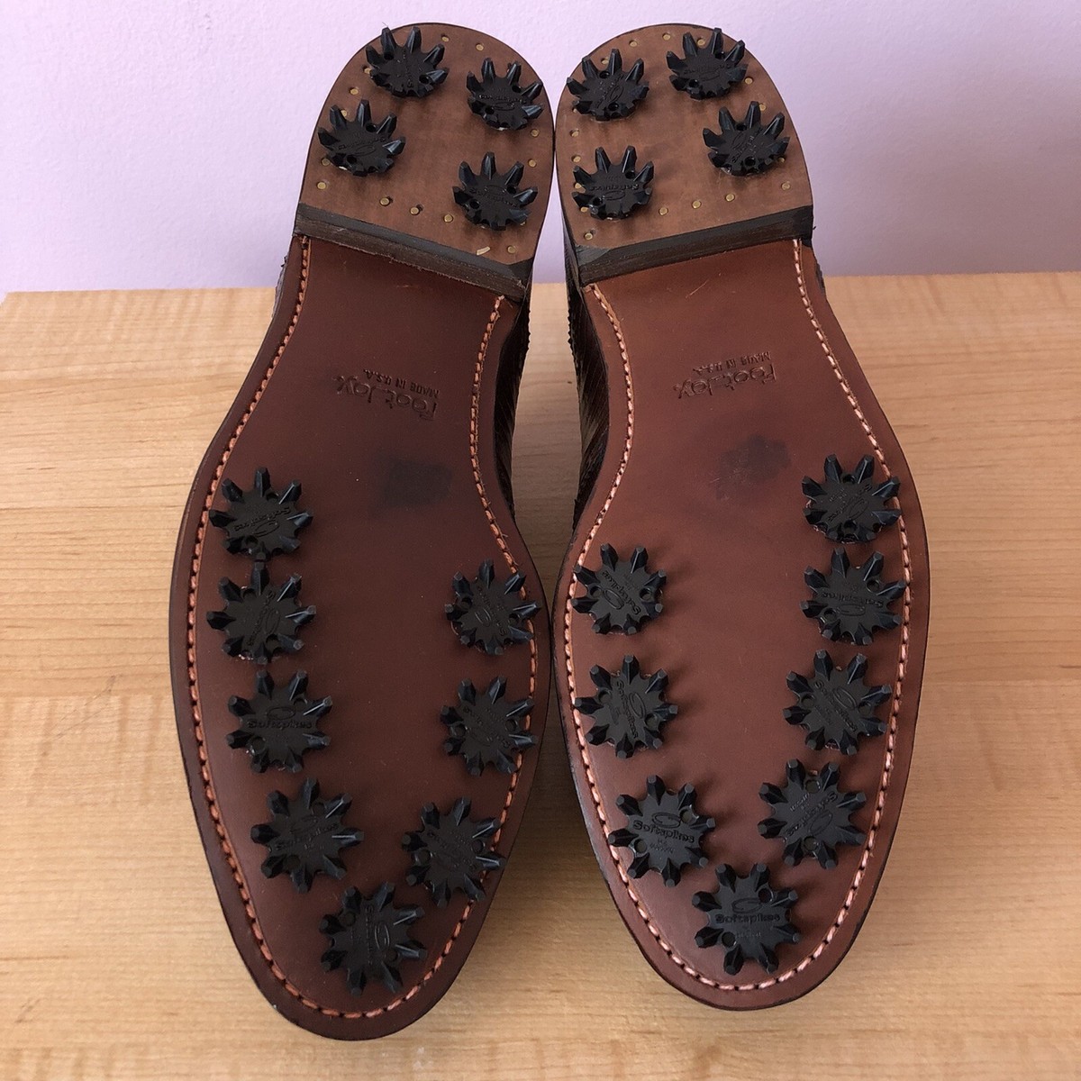 VTG FootJoy Classic Brown Leather Lizard Exotics Wingtip Golf Shoes US 12C 57406 VINTAGE FootJoy Classics Brown Leather Walnut | Mercari main image 3
