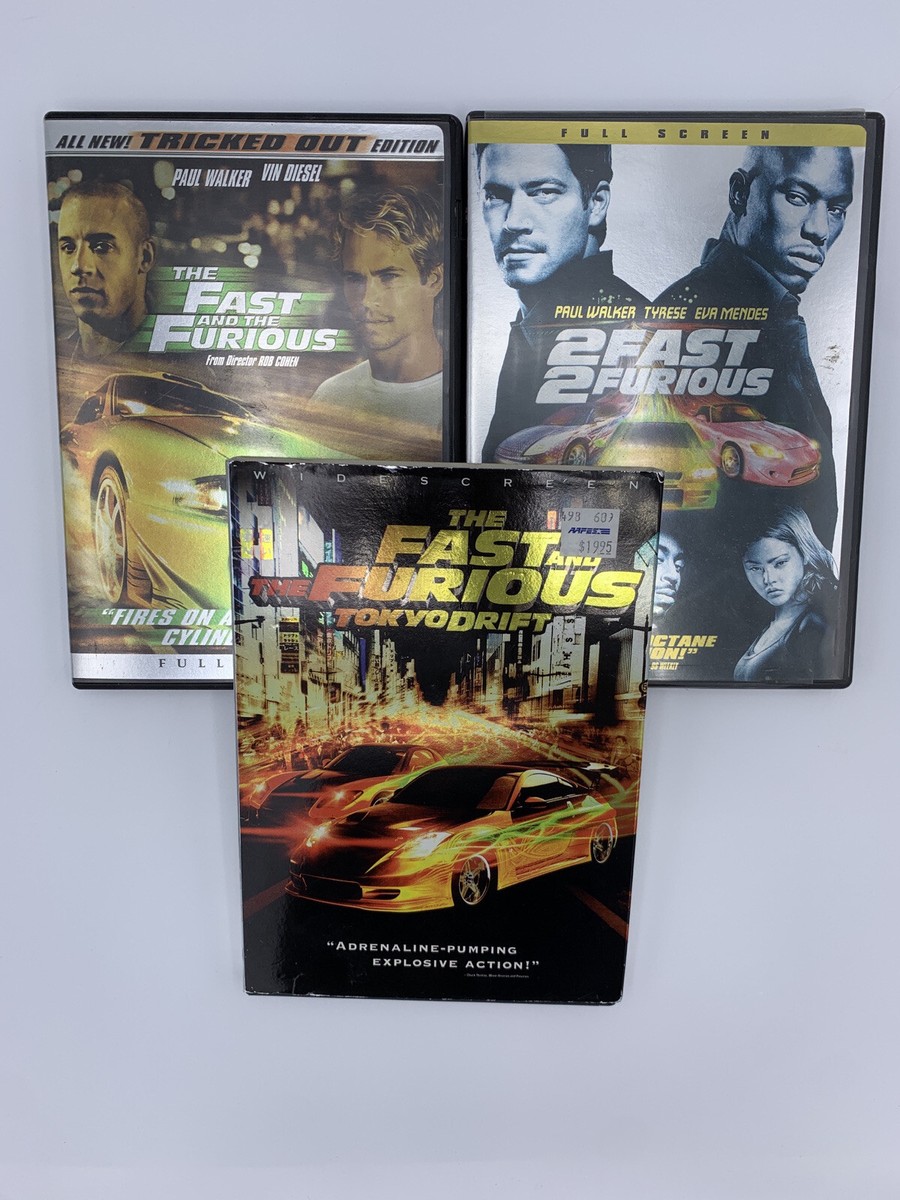 Lot of 3 Fast & Furious DVDs - Free Ship - Tricked Out, 2Fast