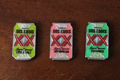 3 Dos Equis XX Lager Especial  Magnetic Pin Lime & Salt Watermelon Cucumber