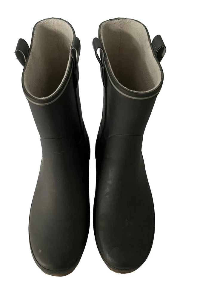 Botas de lluvia TRETORN para mujer ELSA gris verde goma impermeables media pantorrilla nieve 36/6 Foto 3 de 4