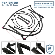 Weather Strip Seal Full Weatherstrip Kit Set For 1984-1989 Corvette C4